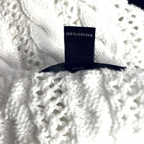 LANDS’ END | Drifter Cable Knit Sweater Milk White Size L, Long Sleeves (NWOT) - Picture 7 of 8